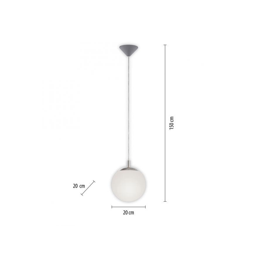 Paul Neuhaus 2072-55 - Пендел BOLO 1xE27/60W/230V Ø 20 cm