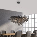 Paul Neuhaus 2192-18 - Висящ полилей на кабел ICICLE 10xG9/40W/230V 50x100 cm черен