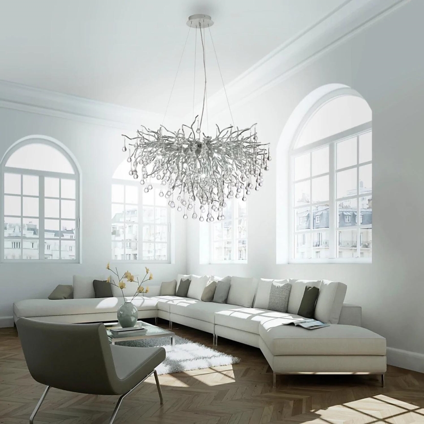 Paul Neuhaus 2192-55 - Пендел ICICLE 10xG9/40W/230V 50x100 см лъскав хром
