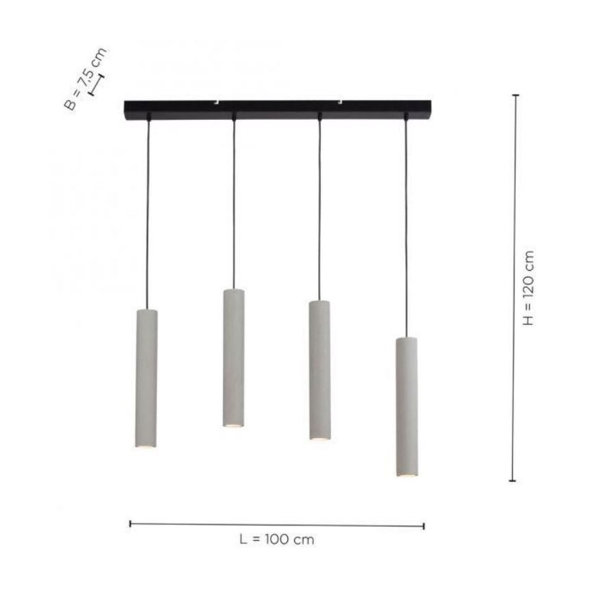 Paul Neuhaus 2204-22 - Висящ полилей ETON 4xGU10/35W/230V