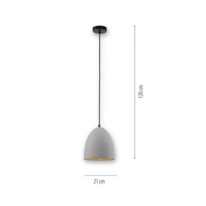 Paul Neuhaus 2231-22 - Пендел ETON 1xE27/40W/230V бетон