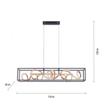 Paul Neuhaus 2416-18 - LED полируем кабел SELINA 4xLED / 10,2W / 230V