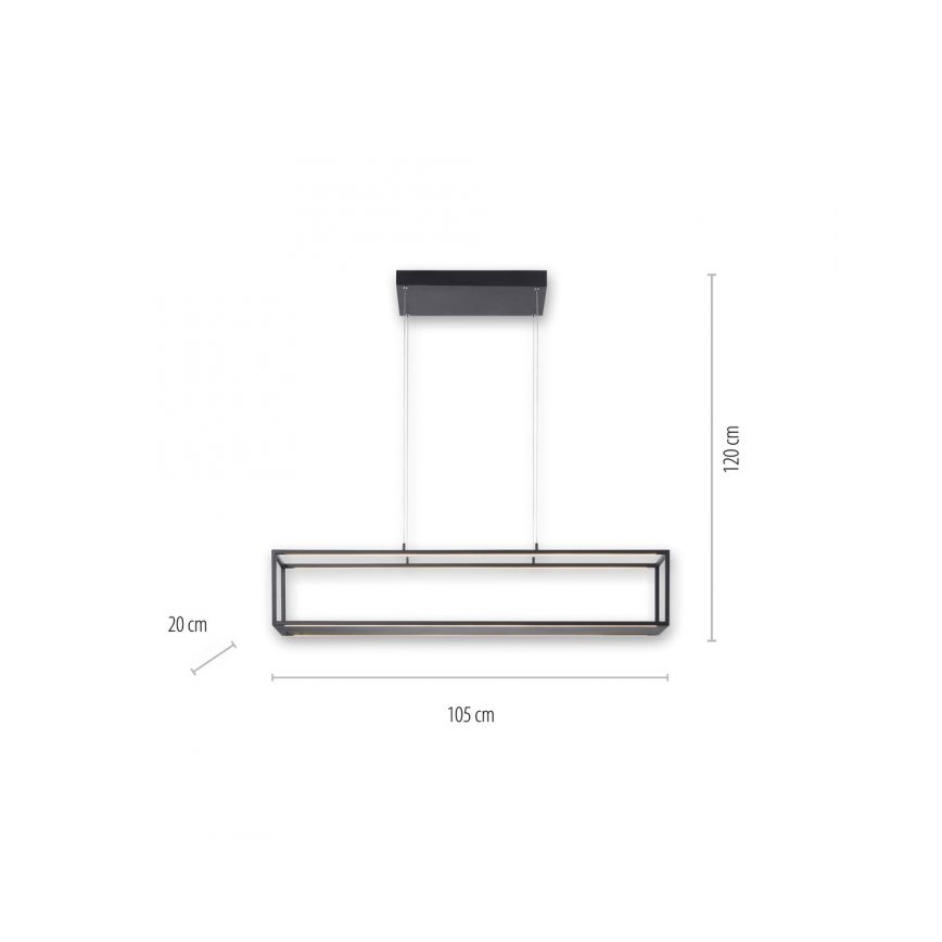 Paul Neuhaus 2441-18 - LED Димируем висящ полилей CONTURA 4xLED/8W/230V