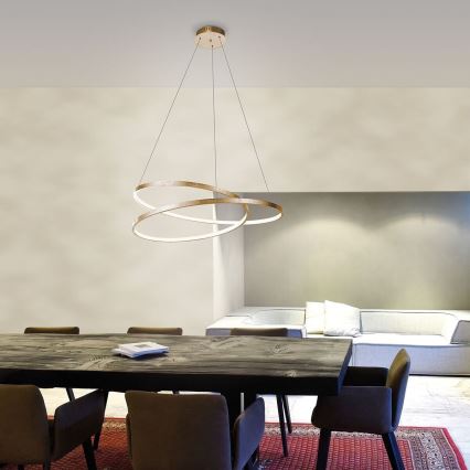 Paul Neuhaus 2472-12 - LED Димируем висящ полилей ROMAN LED/30W/230V златист