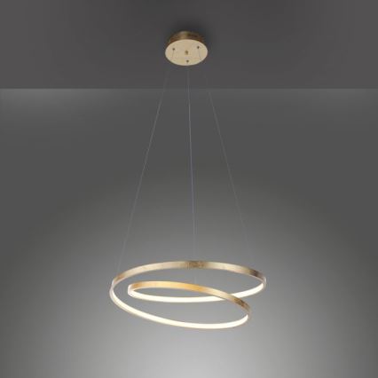 Paul Neuhaus 2472-12 - LED Димируем висящ полилей ROMAN LED/30W/230V златист
