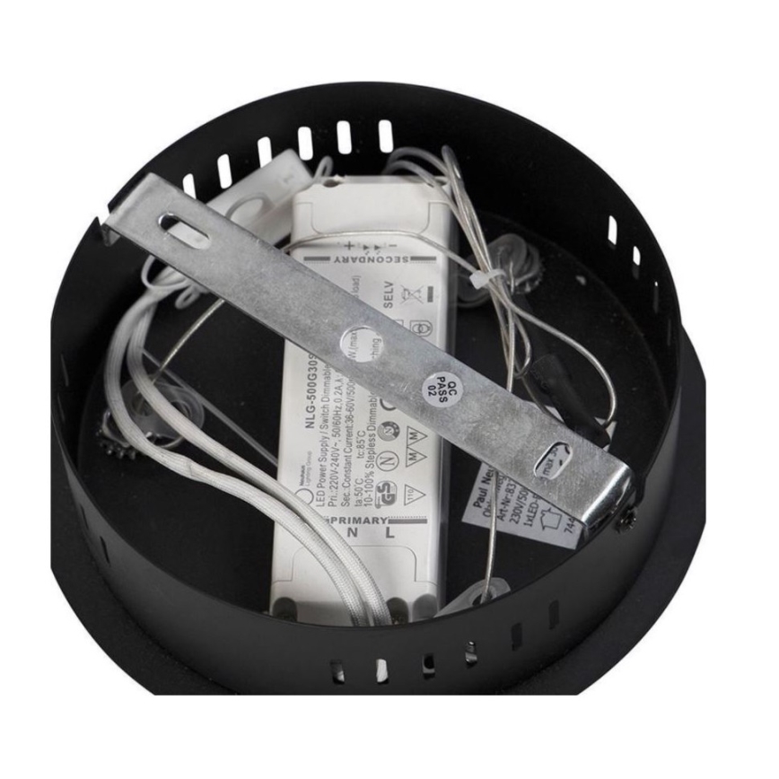 Paul Neuhaus 2472-18 - LED Димируем висящ полилей ROMAN LED/30W/230V черен