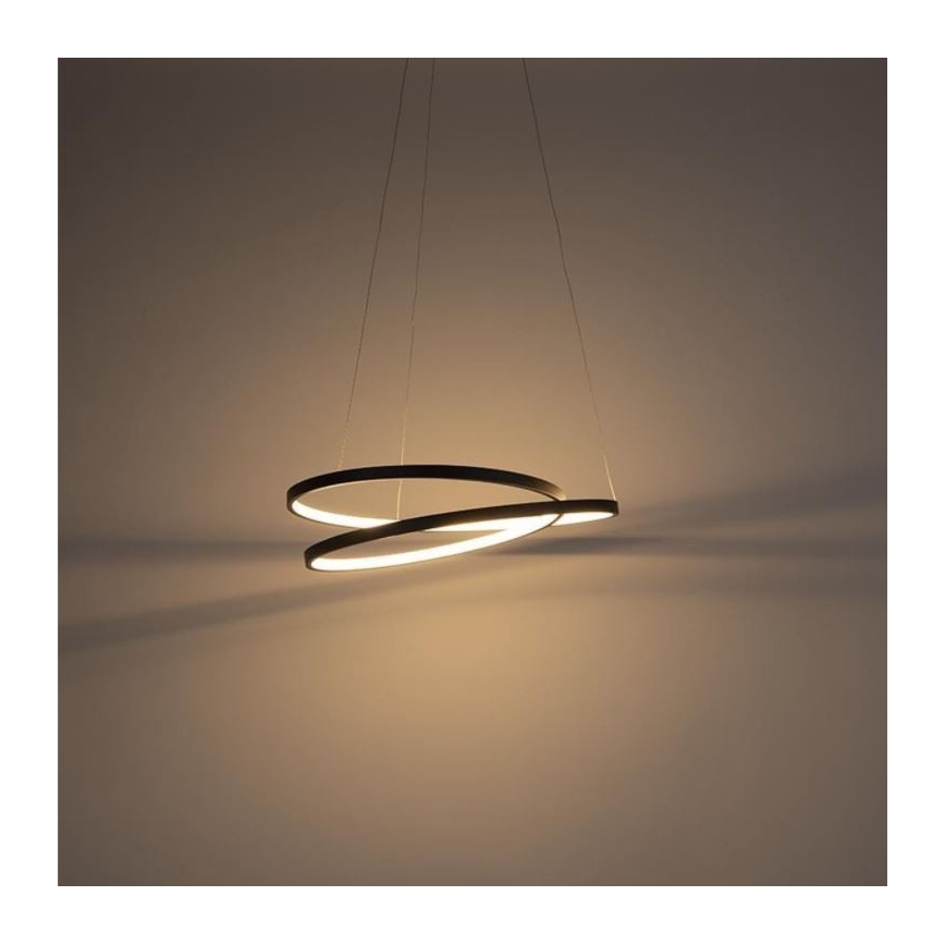Paul Neuhaus 2472-18 - LED Димируем висящ полилей ROMAN LED/30W/230V черен