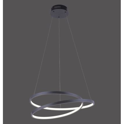 Paul Neuhaus 2472-18 - LED Димируем висящ полилей ROMAN LED/30W/230V черен