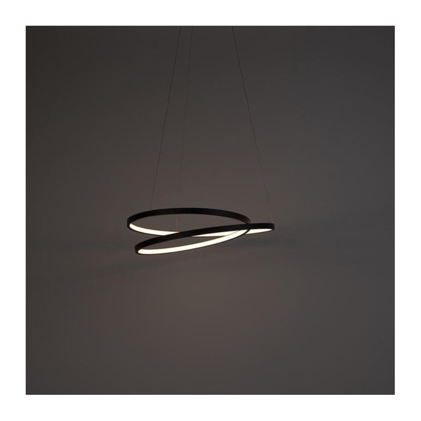 Paul Neuhaus 2472-18 - LED Димируем висящ полилей ROMAN LED/30W/230V черен