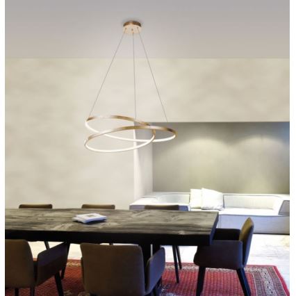 Paul Neuhaus 2474-12 - LED Димируем висящ полилей ROMAN LED/40W/230V златист