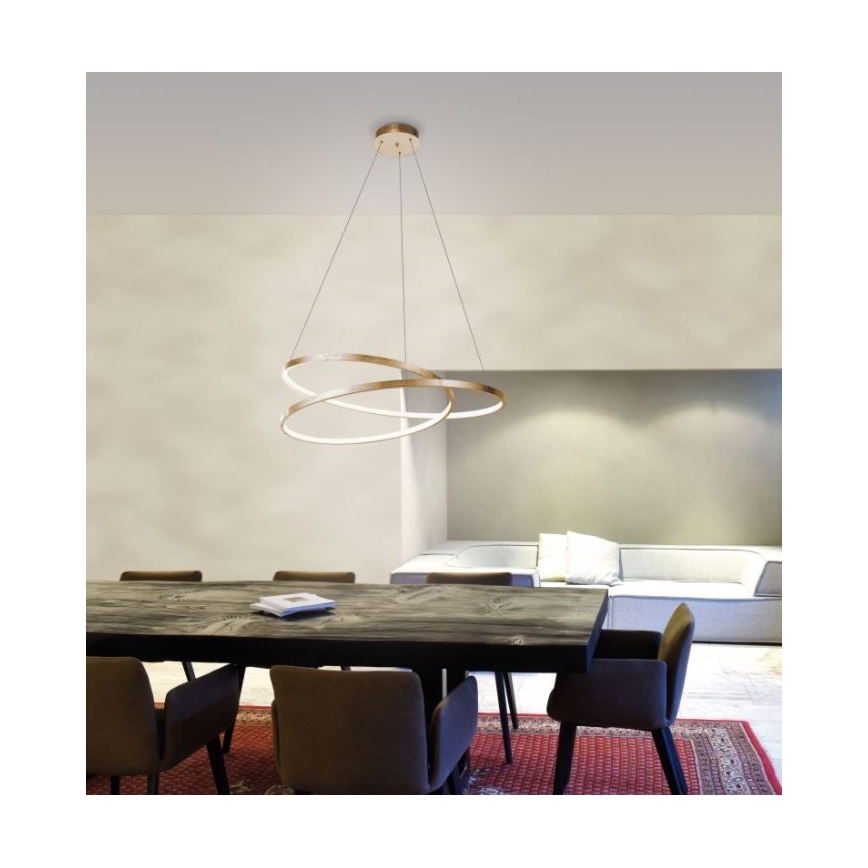 Paul Neuhaus 2474-12 - LED Димируем висящ полилей ROMAN LED/40W/230V златист