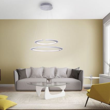 Paul Neuhaus 2491-55 - LED Димируем висящ полилей ALESSA 2xLED/26W/230V + дистанционно