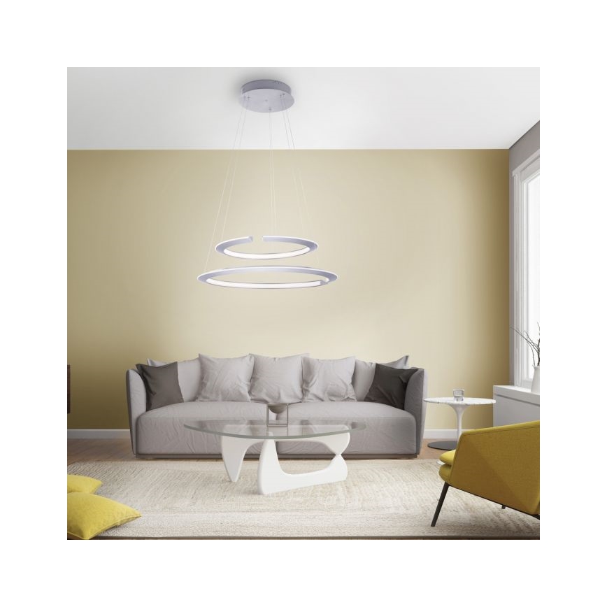 Paul Neuhaus 2491-55 - LED Димируем висящ полилей ALESSA 2xLED/26W/230V + дистанционно