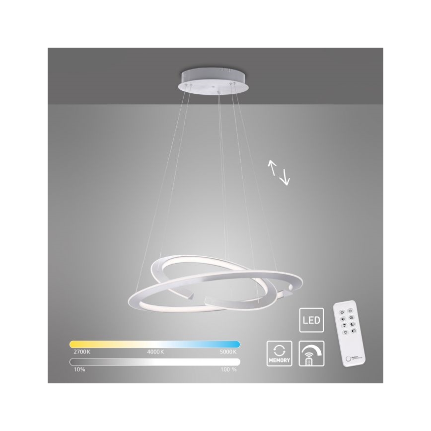 Paul Neuhaus 2491-55 - LED Димируем висящ полилей ALESSA 2xLED/26W/230V + дистанционно