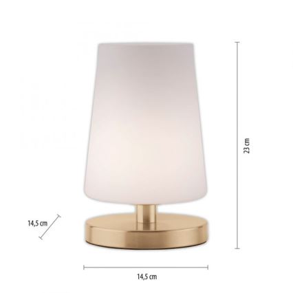 Paul Neuhaus 4146-60 - LED Димируема сензорна настолна лампа SONJA 1xG9/3W/230V месинг