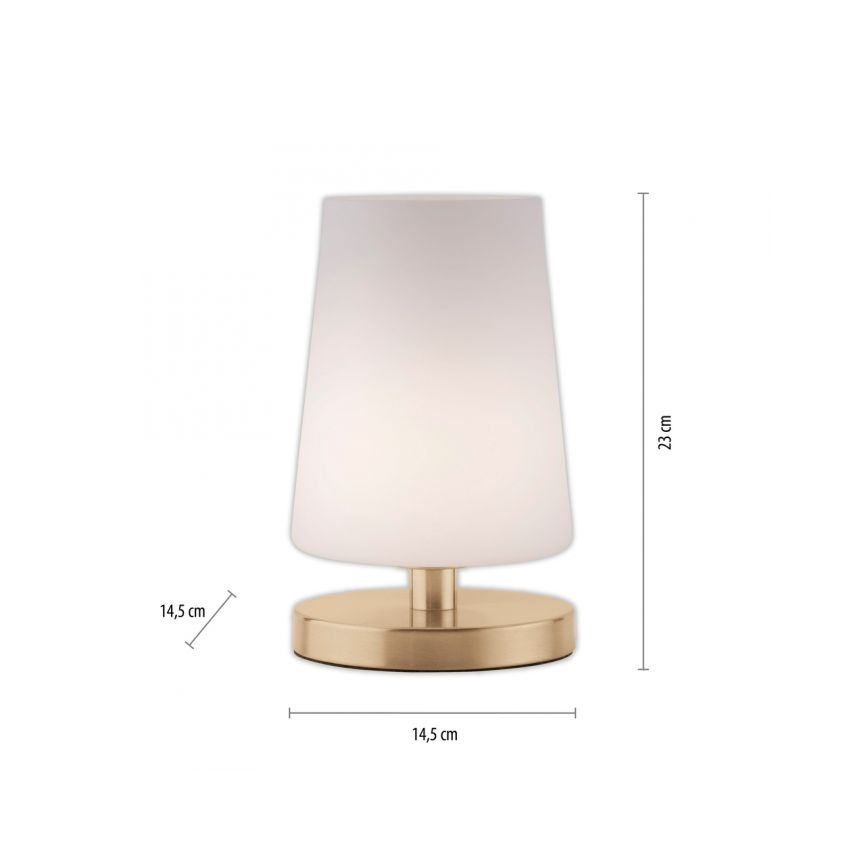 Paul Neuhaus 4146-60 - LED Димируема сензорна настолна лампа SONJA 1xG9/3W/230V месинг