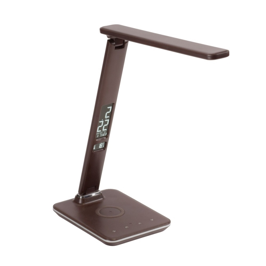 Paul Neuhaus 4595-23 - LED регулируема настолна лампа с докосване и безжично зареждане ADRIANO LED/5W/230V кафява