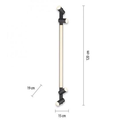 Paul Neuhaus 6121-13 - LED Димируем спот PURE 4xLED/4W/230V + LED/9W 2700-5000K + дистанционно управление