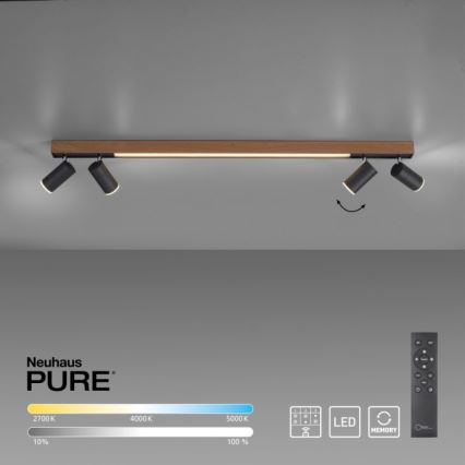 Paul Neuhaus 6121-79 - LED Димируем спот PURE 4xLED/4W/230V + LED/9W 2700-5000K + дистанционно управление