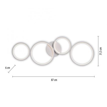 Paul Neuhaus 6183-16 - LED Димируем плафон KIRINGE LED/26W/230V