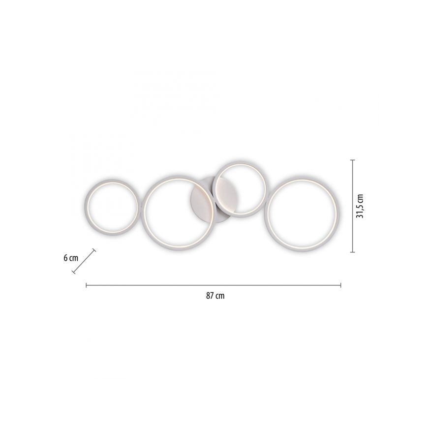 Paul Neuhaus 6183-16 - LED Димируем плафон KIRINGE LED/26W/230V