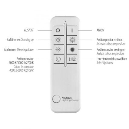 Paul Neuhaus 6233-55 - LED Димируем плафон PAAN LED/45,5W/230V 2700-5000K + дистанционно управление