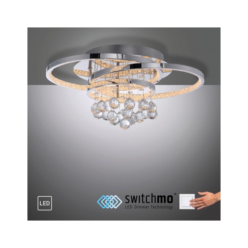 Paul Neuhaus 6267-17 - LED Димируем плафон ROTAZO LED/32W/230V Ø 45 см лъскав хром