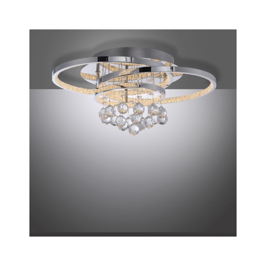 Paul Neuhaus 6267-17 - LED Димируем плафон ROTAZO LED/32W/230V Ø 45 см лъскав хром