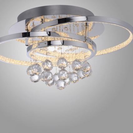Paul Neuhaus 6267-17 - LED Димируем плафон ROTAZO LED/32W/230V Ø 45 см лъскав хром