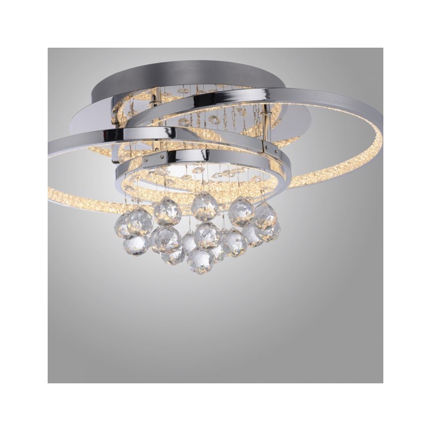 Paul Neuhaus 6267-17 - LED Димируем плафон ROTAZO LED/32W/230V Ø 45 см лъскав хром