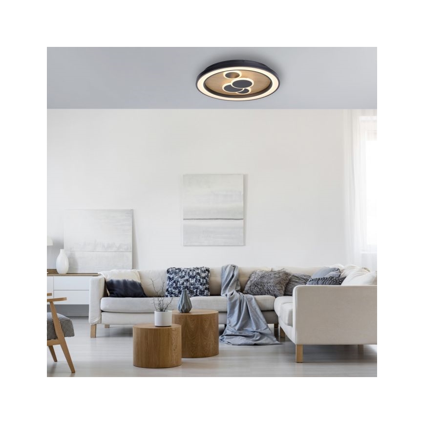 Paul Neuhaus 6284-79 - LED Плафониера ELIZA LED/55,5W/230V Ø 60 cm дъб