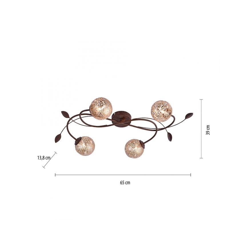 Paul Neuhaus 6395-48 - Прикрепен полилей GRETA 4xG9/40W/230V