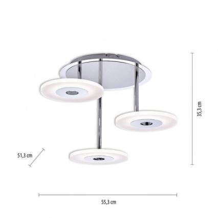 Paul Neuhaus 6446-55 - LED Димируем полилей ADALI 3xLED/13W/230V