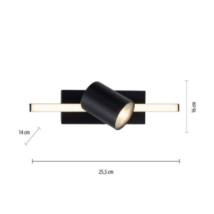 Paul Neuhaus 6523-18 - LED Спот BARIK 1xGU10/4,5W/230V + LED/3W