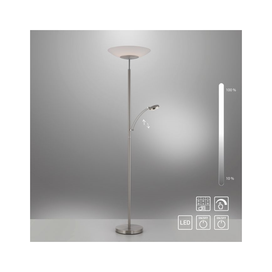 Paul Neuhaus 655-55 - LED Димируем лампион ALFRED 1xLED/28W+1xLED/4W/230V лъскав хром