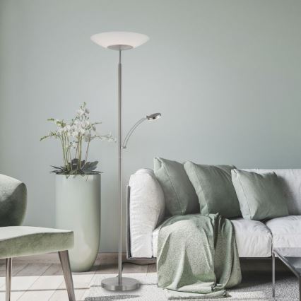 Paul Neuhaus 655-55 - димируема LED подова лампа ALFRED LED/28W+LED/4W/230V лъскав хром