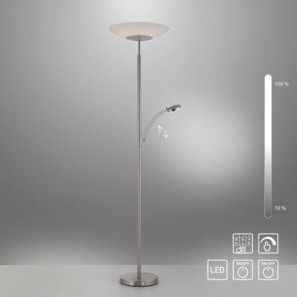 Paul Neuhaus 655-55 - димируема LED подова лампа ALFRED LED/28W+LED/4W/230V лъскав хром