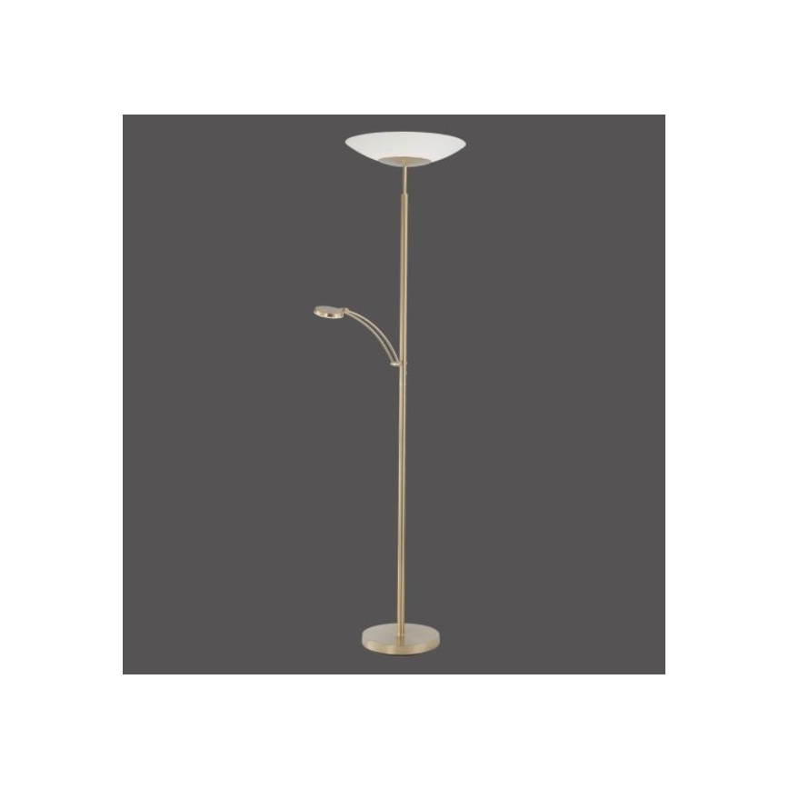 Paul Neuhaus 655-60 - Димируема подова лампа ALFRED LED/28W/230V+LED/4W/230V месинг