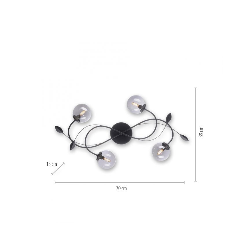 Paul Neuhaus 6724-18 - LED Повърхностен полилей WIDOW 4xG9/3W/230V