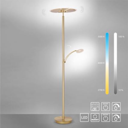 Paul Neuhaus 673-60 - LED Димируем лампион ARTUR 2xLED/21W+1xLED/6W/230V златист