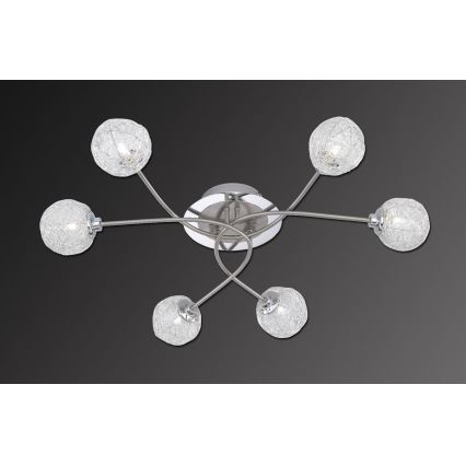 Paul Neuhaus 6796-55 - Повърхностен полилей WOMBLE 6xG9/28W/230V