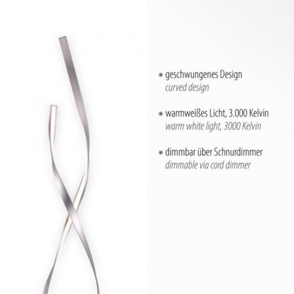 Paul Neuhaus 720-55 - LED Димируем лампион LINDA LED/27W/230V лъскав хром