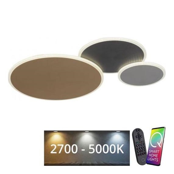 Paul Neuhaus 8007-70 - LED Димируем плафон Q-PIATO LED/35W/230V 2700-5000K Wi-Fi + дистанционно управление