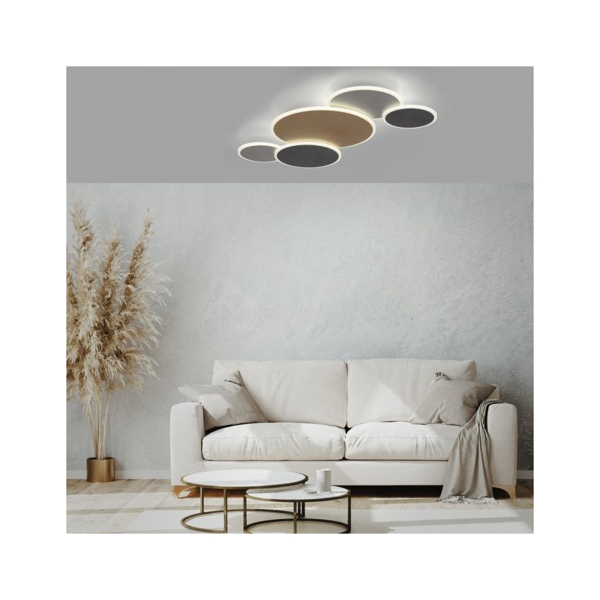 Paul Neuhaus 8008-70 - LED Димируем плафон Q-PIATO LED/49W/230V 2700-5000K Wi-Fi + дистанционно управление