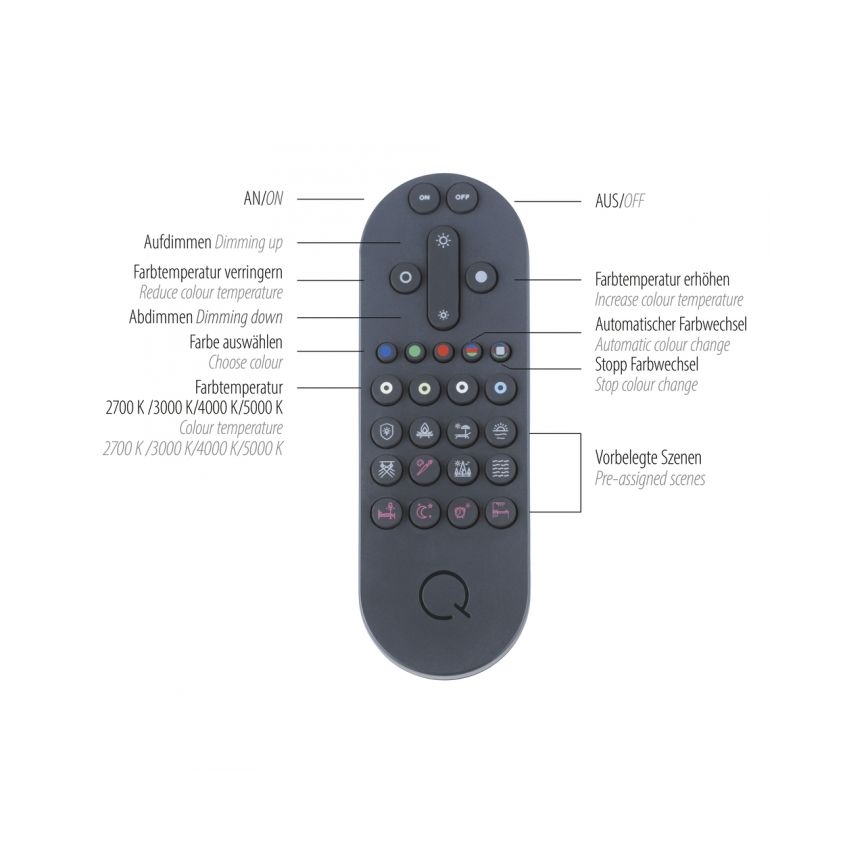 Paul Neuhaus 8008-70 - LED Димируем плафон Q-PIATO LED/49W/230V 2700-5000K Wi-Fi + дистанционно управление