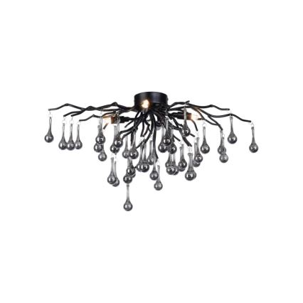 Paul Neuhaus 8090-18 - Прикрепен полилей ICICLE 4xG9/40W/230V 30x60 cm черен