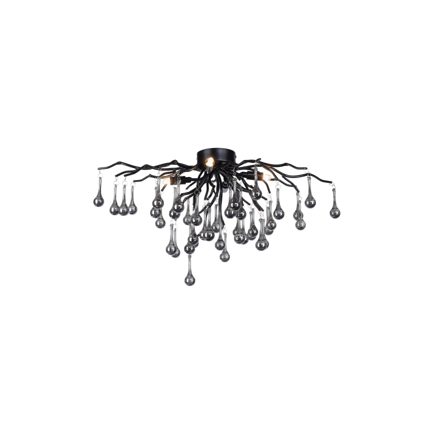 Paul Neuhaus 8090-18 - Прикрепен полилей ICICLE 4xG9/40W/230V 30x60 cm черен