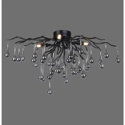 Paul Neuhaus 8090-18 - Прикрепен полилей ICICLE 4xG9/40W/230V 30x60 cm черен