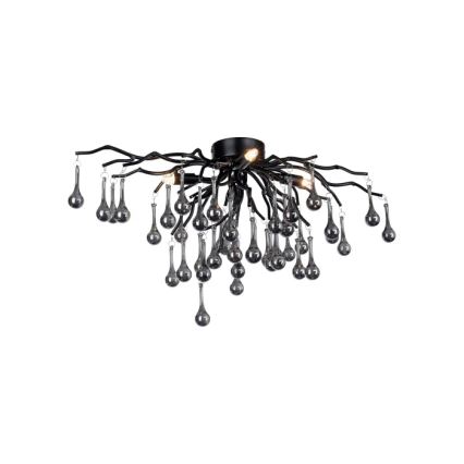 Paul Neuhaus 8090-18 - Прикрепен полилей ICICLE 4xG9/40W/230V 30x60 cm черен