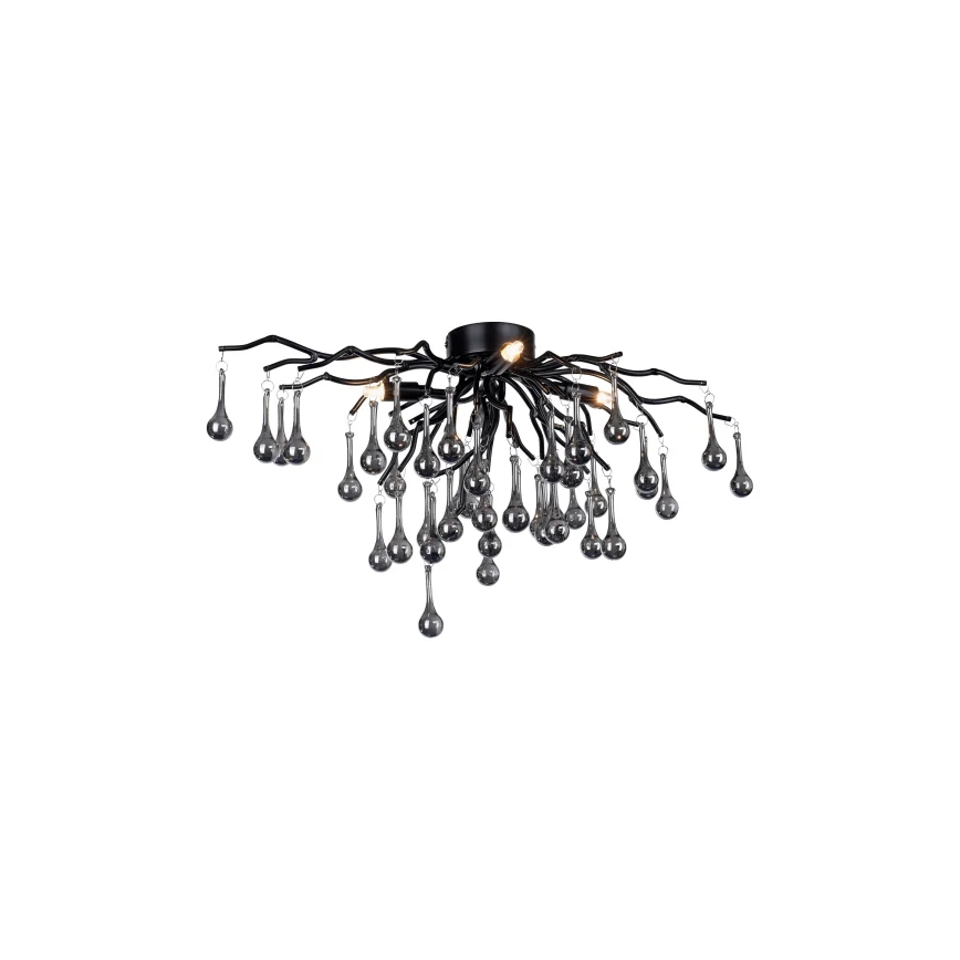 Paul Neuhaus 8090-18 - Прикрепен полилей ICICLE 4xG9/40W/230V 30x60 cm черен
